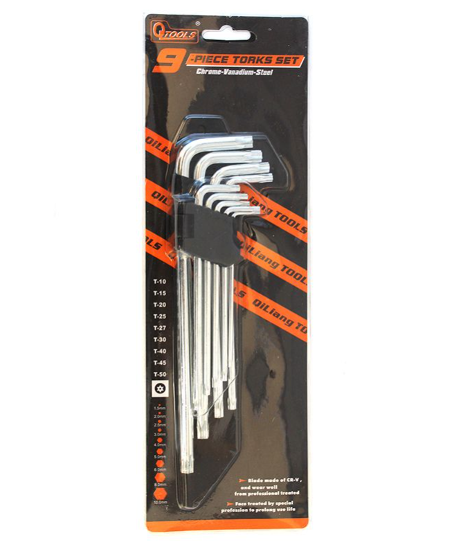 9PCS Torx Key Set (Chrome Vanadium Steel)