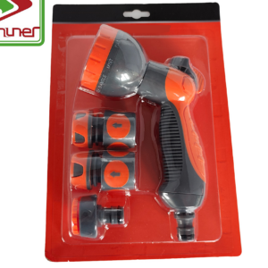Multi-Function Garden Hose Spray Gun Set with 3/4-Inch Hose Connectors